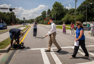 Norcross Community Celebrates the Completion of the Beaver Ruin Midblock Crossing with HAWK Signal